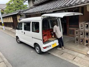 西山醬油店様　配送の様子