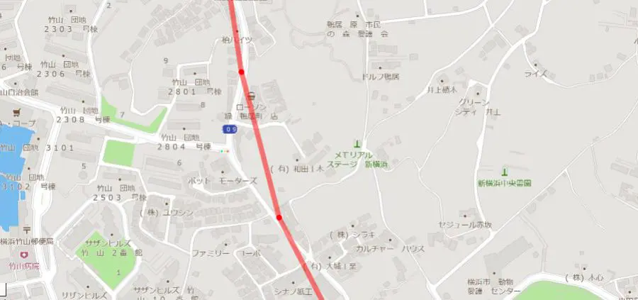 地図のスクリーンショット