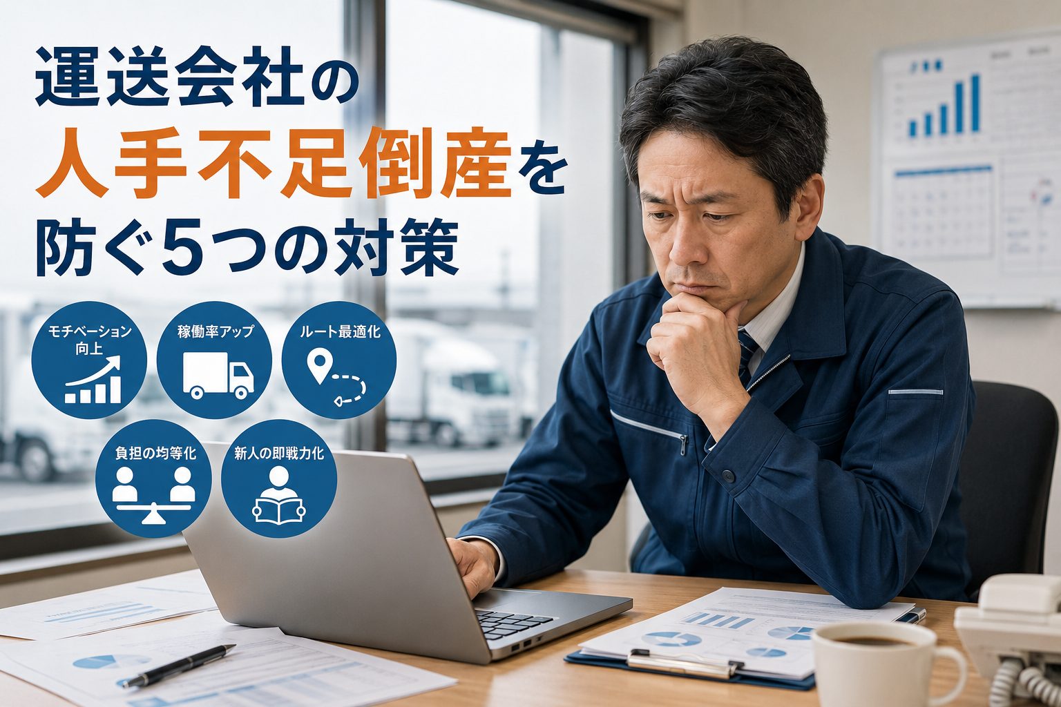 男の人がパソコンと向き合っている