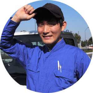 笑顔のドライバーさん